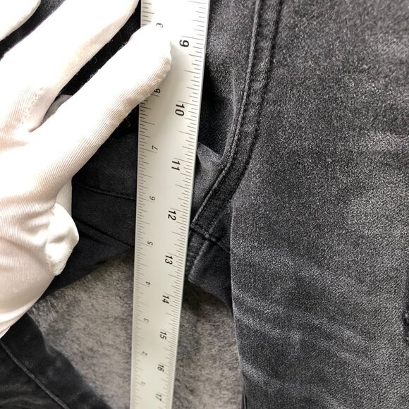 American Eagle Curvy Super Hi-Rise Jegging Women 10 Short Black Destroyed Soft - Picture 7 of 11